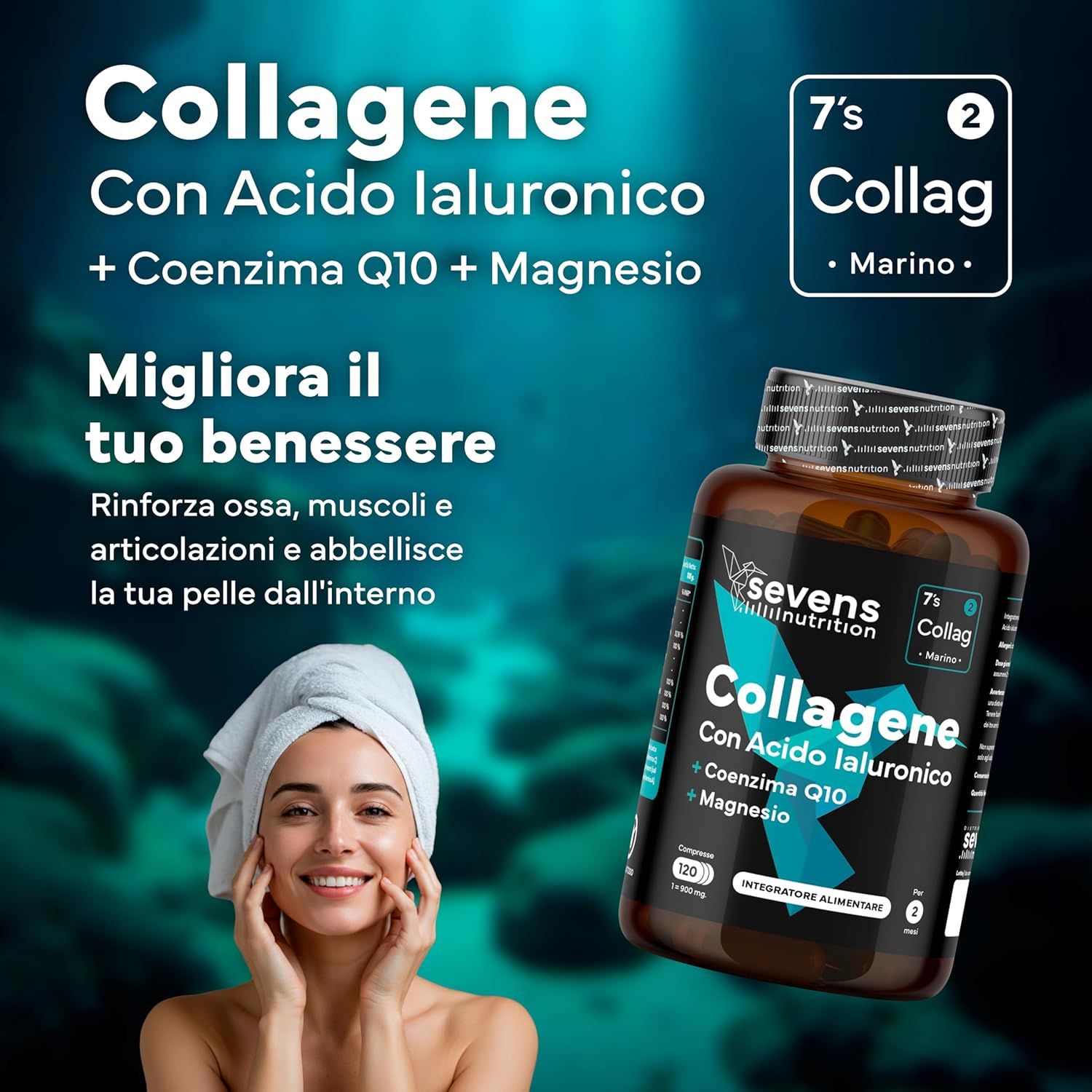 SEVENS NUTRITION Capsule di Collagene