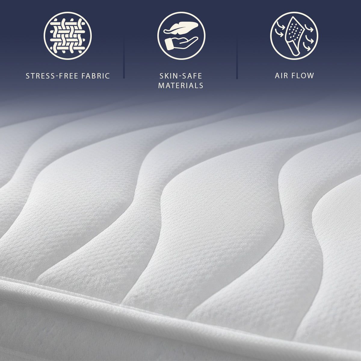 The White Stone Materasso Una Piazza e Mezza 135x190 Waterfoam Termosensibile