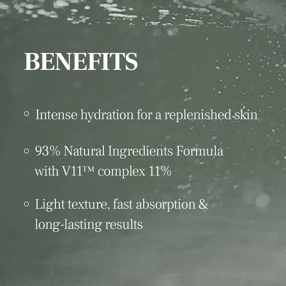 Testo con benefici: Idratazione intensa, 93% ingredienti naturali, texture leggera, assorbimento rapido.