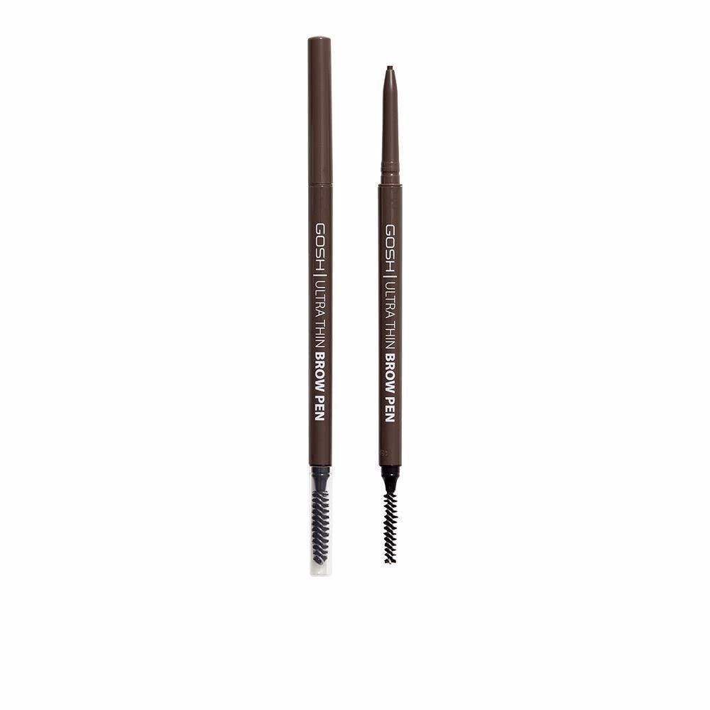 Due matite per sopracciglia, marrone scuro, con spazzole. Scritta: GOSH Ultra Thin Brow Pen.