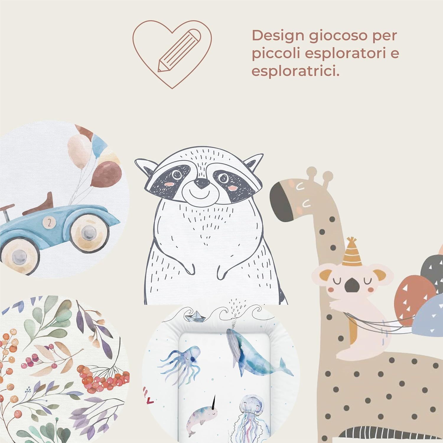 Ceba Baby Materassino Fasciatoio 50x70, Topo