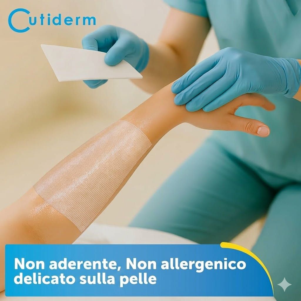 Compresse sterile in garza paraffinata 10 cm x 20 cm Cutiderm