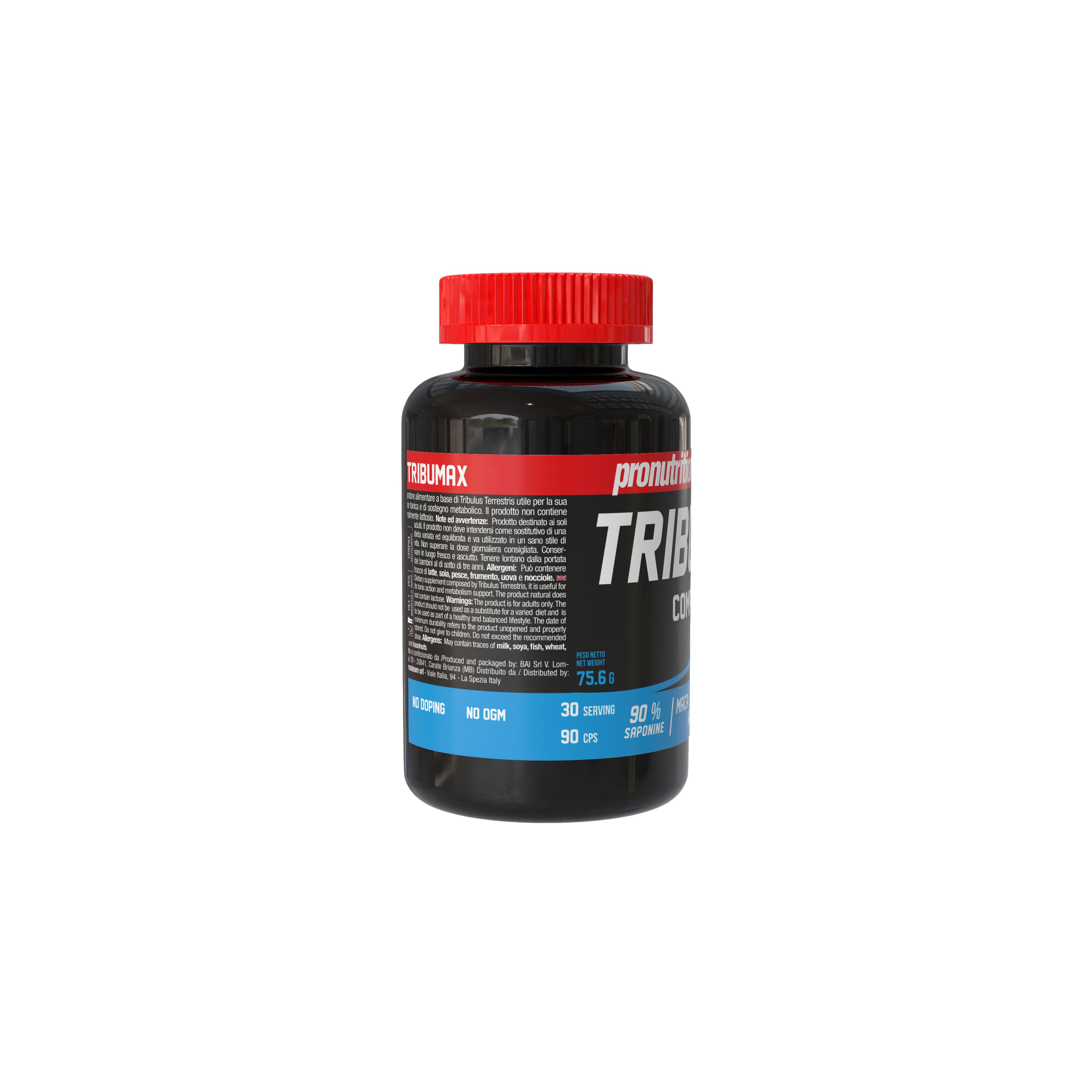 Pronutrition TRIBUMAX - Con Tribulus 90%, Arginina, Maca e Zinco - Vigore e Sport - 90 Compresse