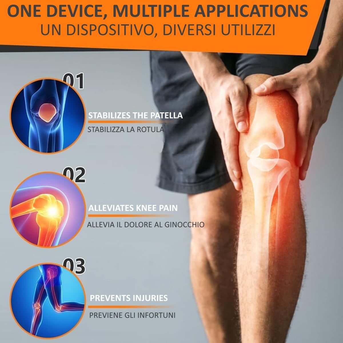 Cinturino Rotuleo 2 Pezzi – Supporto per Tendinite Rotulea