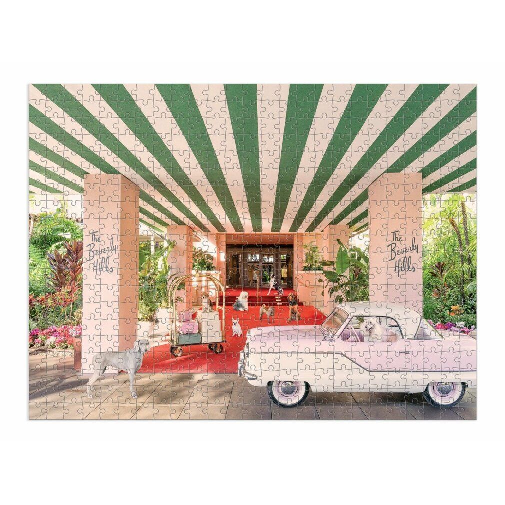 galison Puzzle bifacciale Gray Malin: Dogs in the Beverly Hills Hotel 500 pezzi