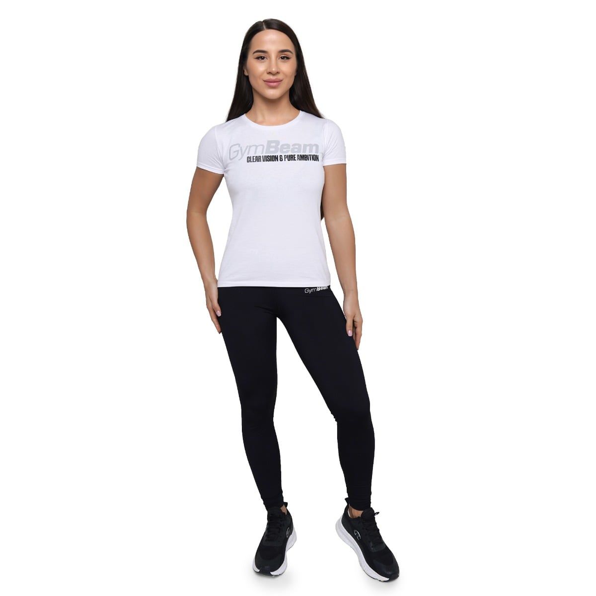 GymBeam T-shirt donna Pure Ambition slim bianca