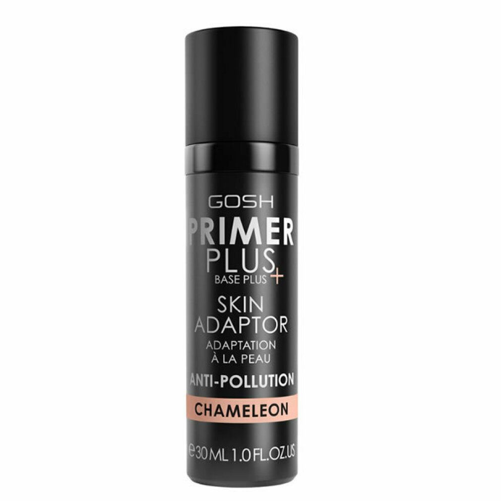 Flacone nero con PRIMER PLUS+, SKIN ADAPTOR, ANTI-POLLUTION, CHAMÄLEON. 30 ml.