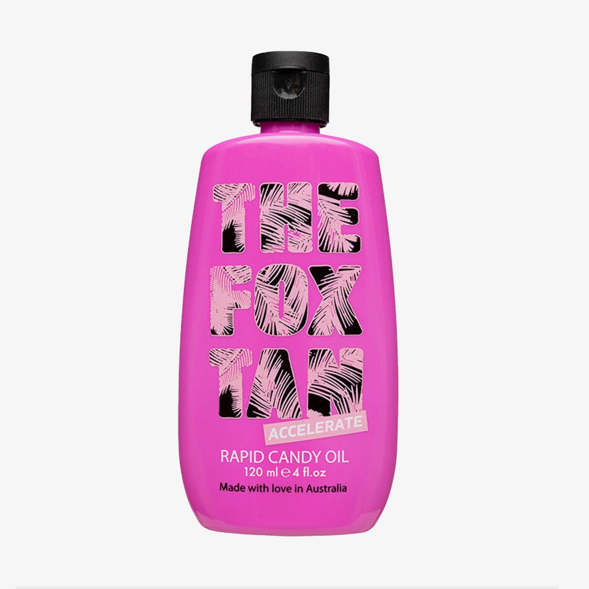 The Fox Tan Rapid Candy Oil, acceleratore dell'abbronzatura vegano, oli naturali, luminosità, 120ml