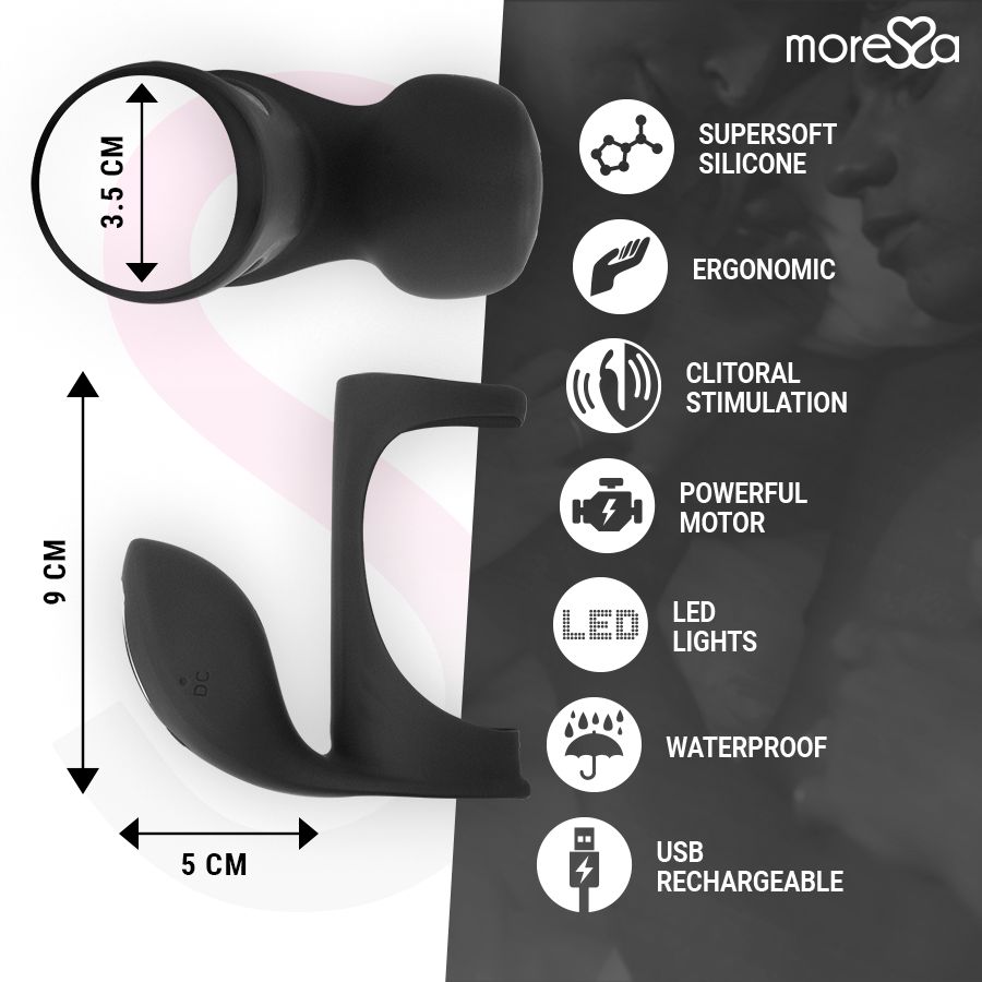 Anello vibrante e guaina per il pene moressa brandon