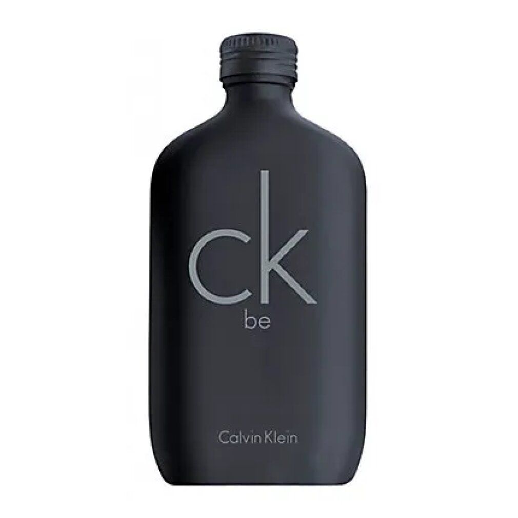 Flacone nero. Scritta "ck be" e "Calvin Klein".