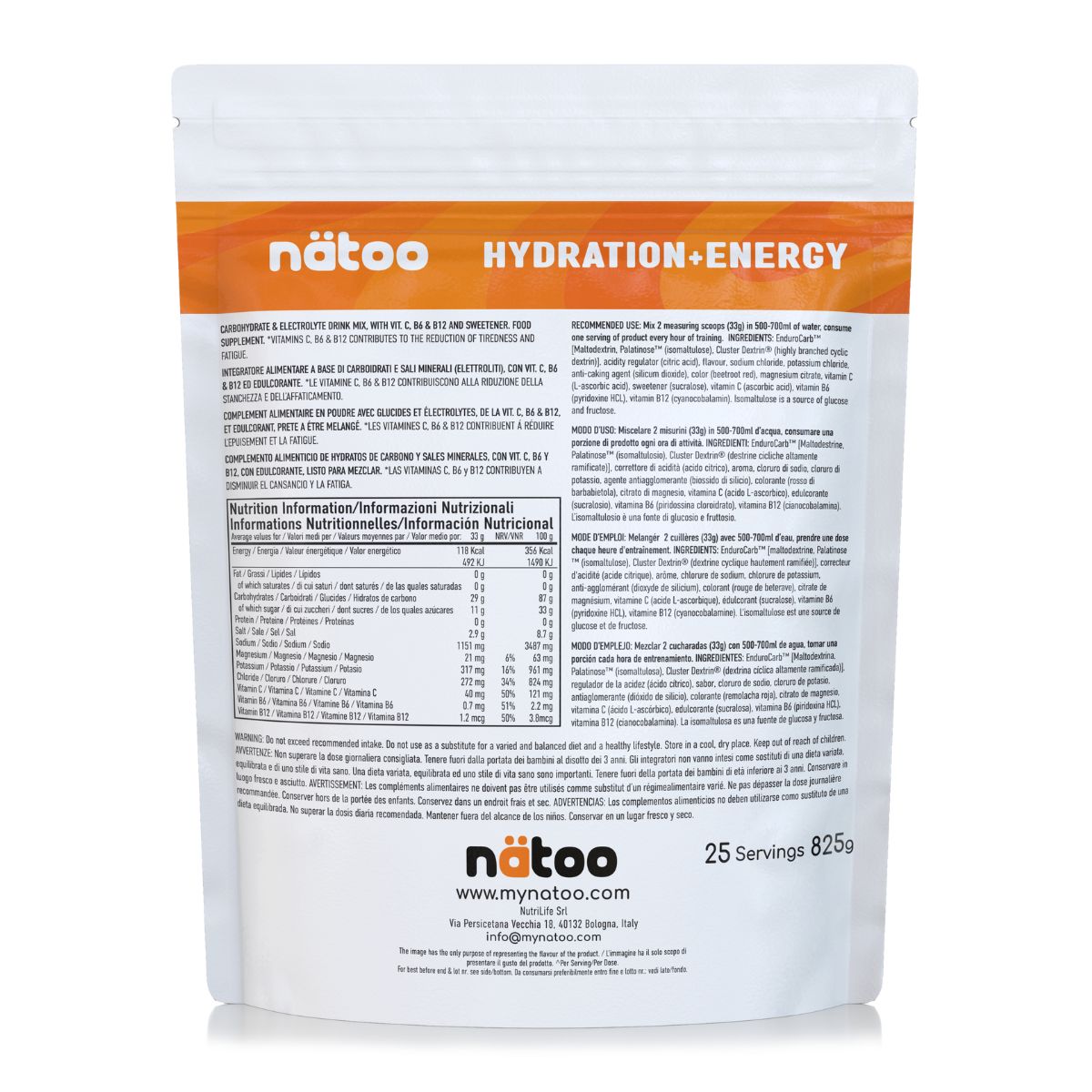 Natoo Hydra Bevanda Elettrolitica gusto Orange Splash