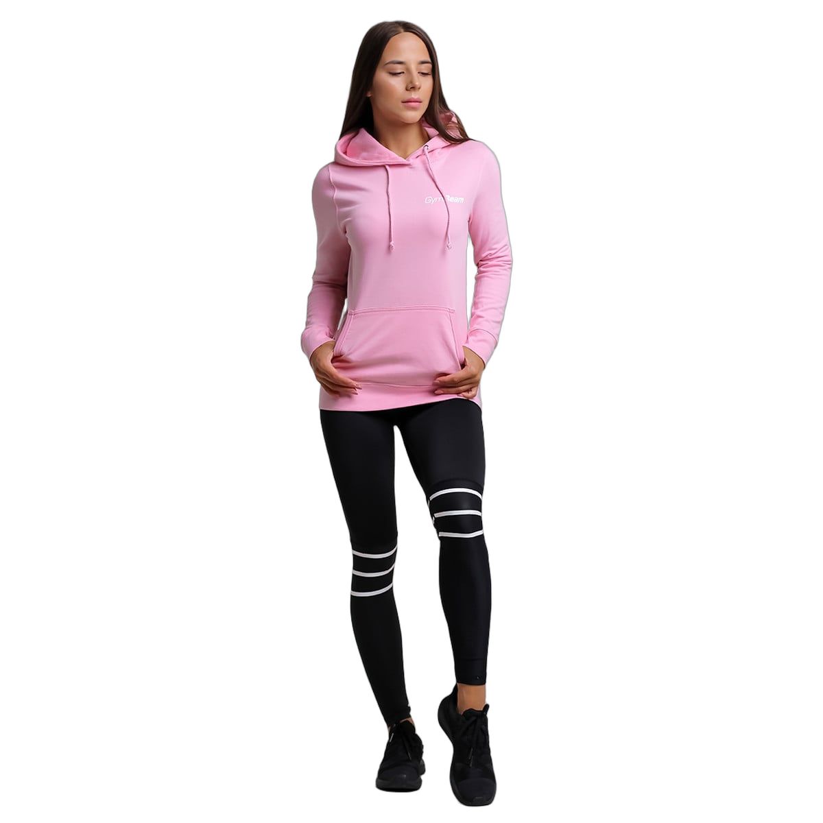 GymBeam Felpa donna PRO con cappuccio regular Baby pink