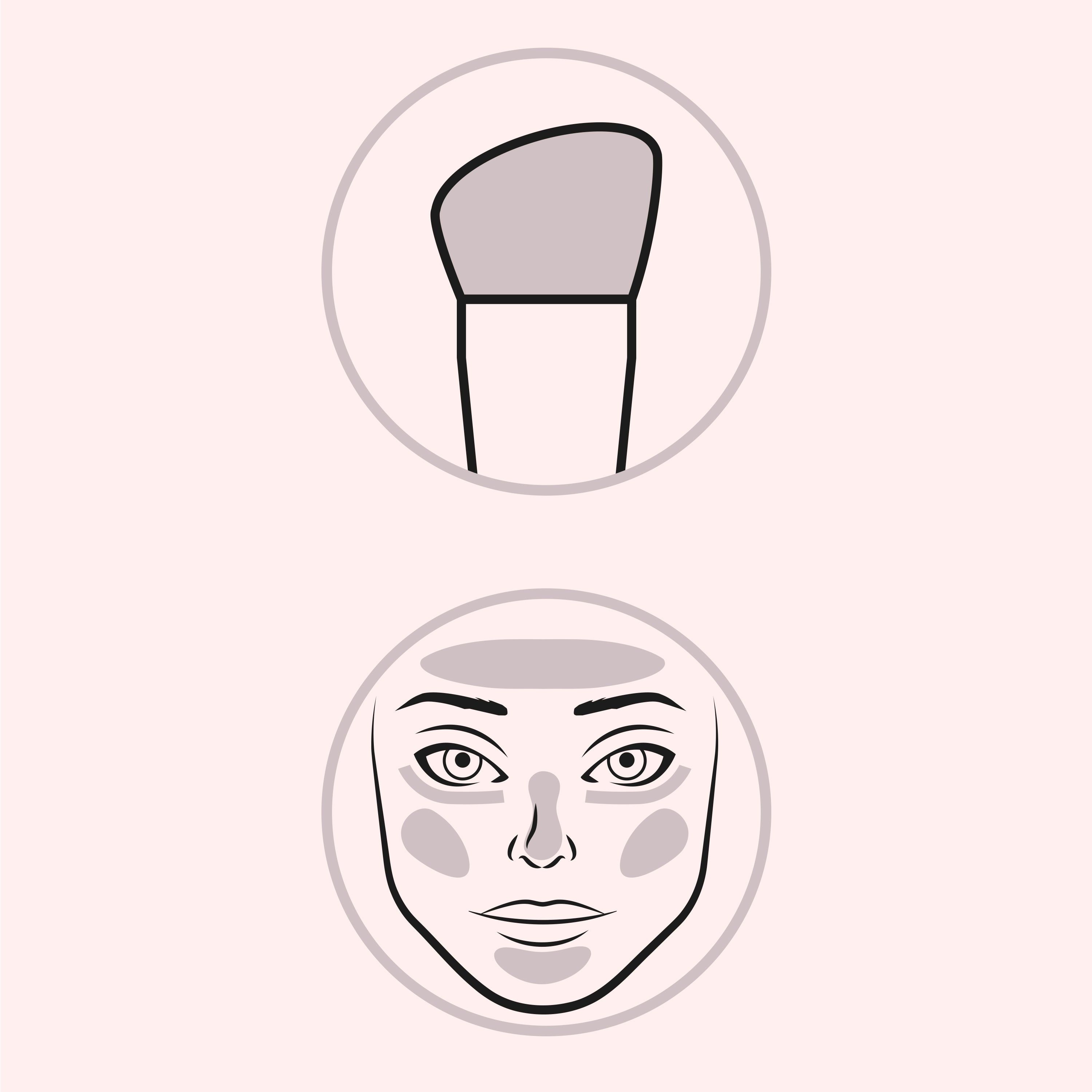 WYCON cosmetics F104 FOUNDATION FLAT Pennello viso kabuki per fondotinta liquidi ed in crema.