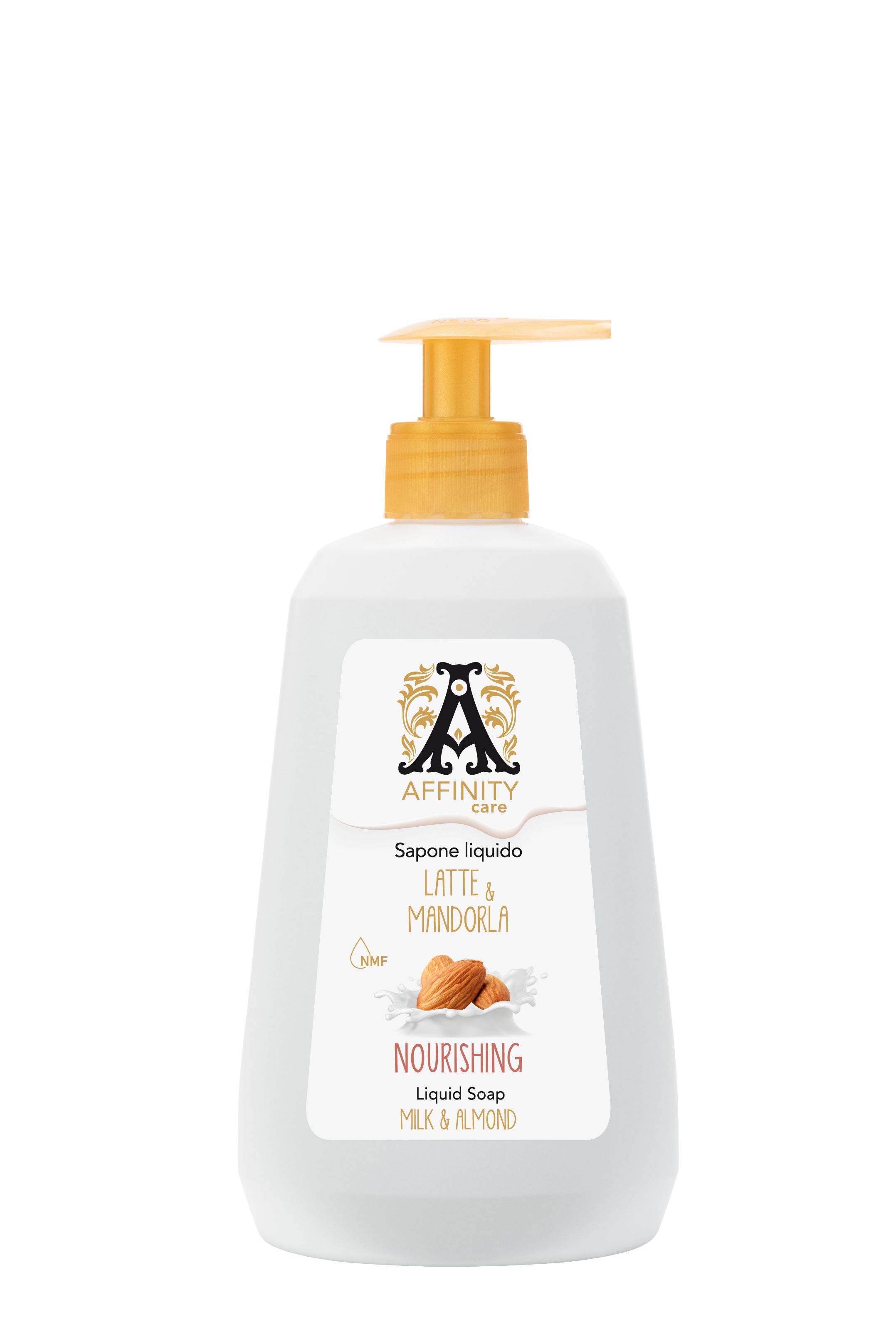 AFFINITY sapone liquido latte e mandorla