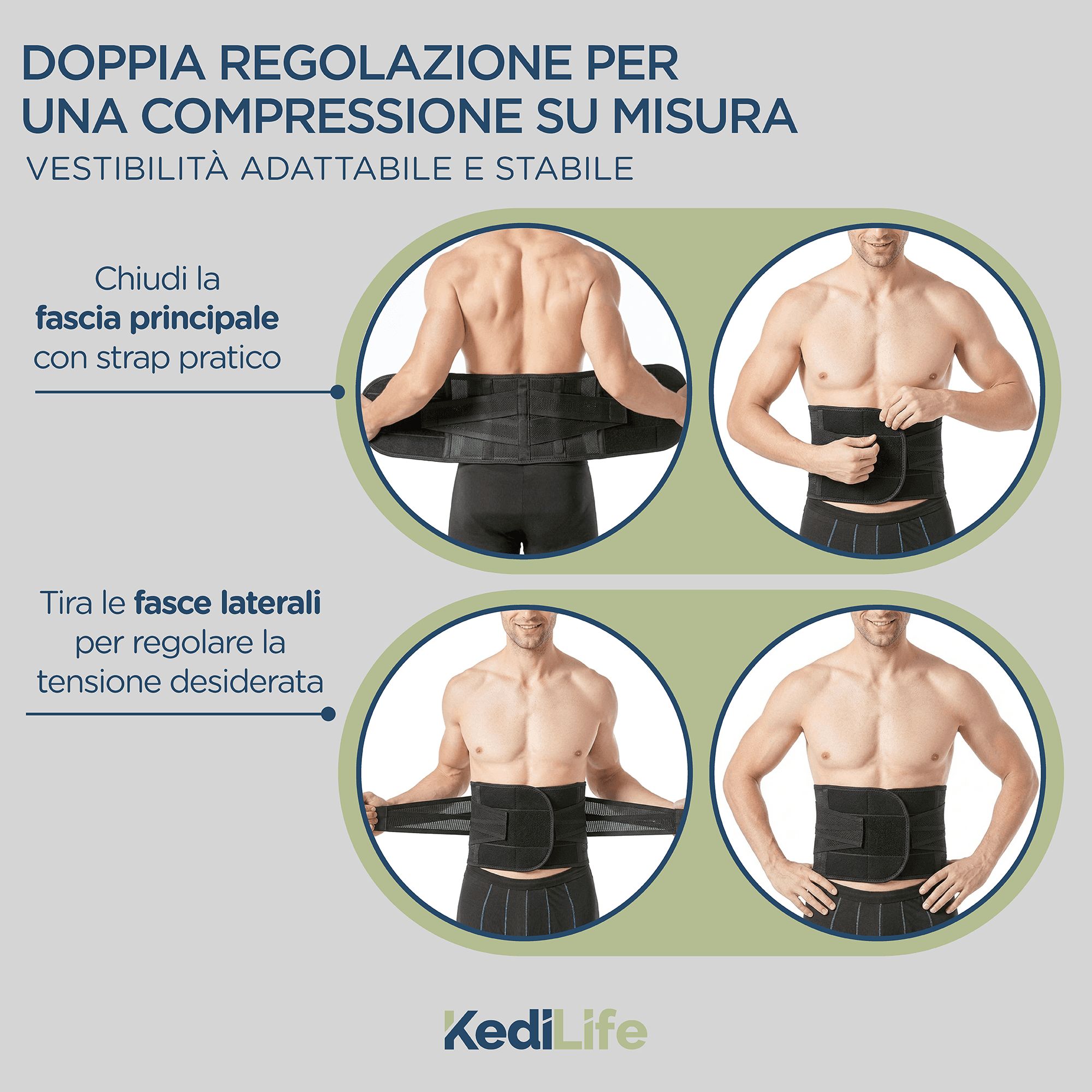 KediLife Fascia Lombare Supporto Schiena