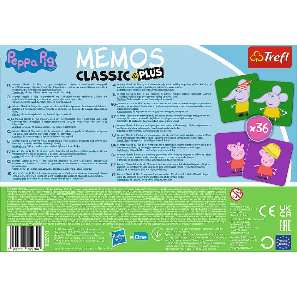 trefl Classic & Plus Peppa Pig 4in1