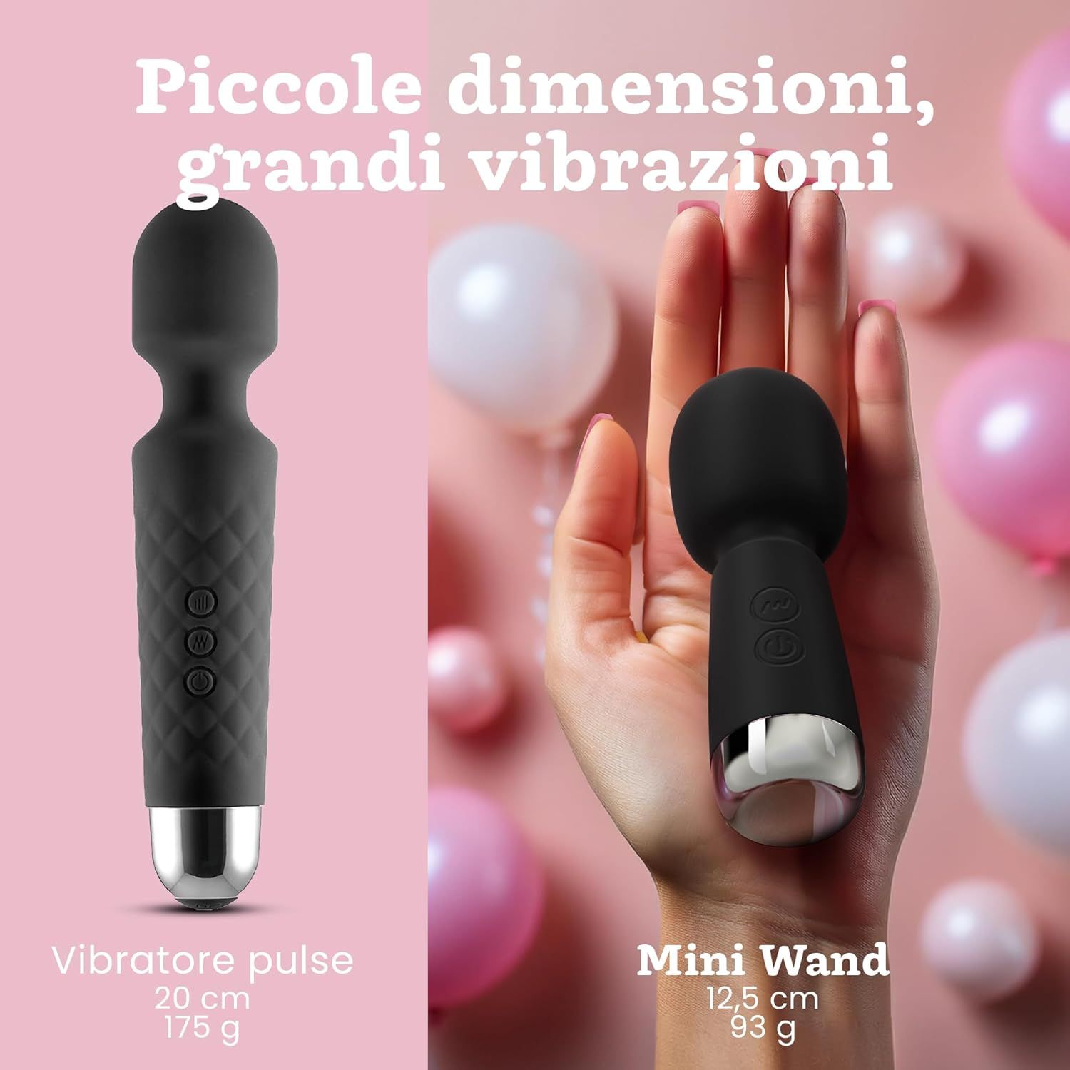 Oliver James Bullet Mini Vibratore, colore nero