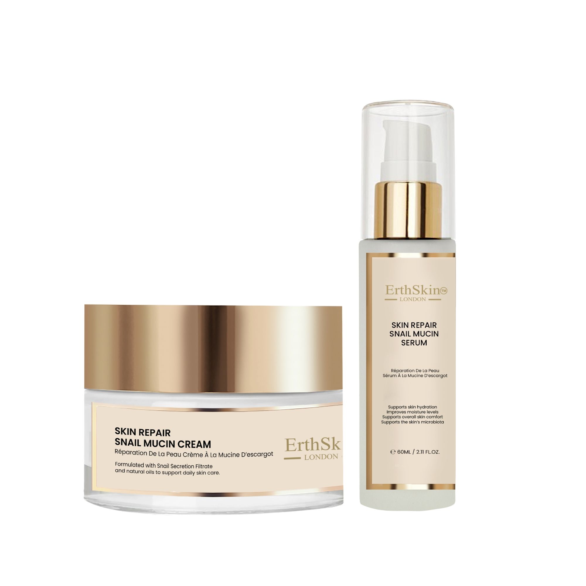 ErthSkin London Crema riparatrice alla bava di lumaca + siero alla bava di lumaca
