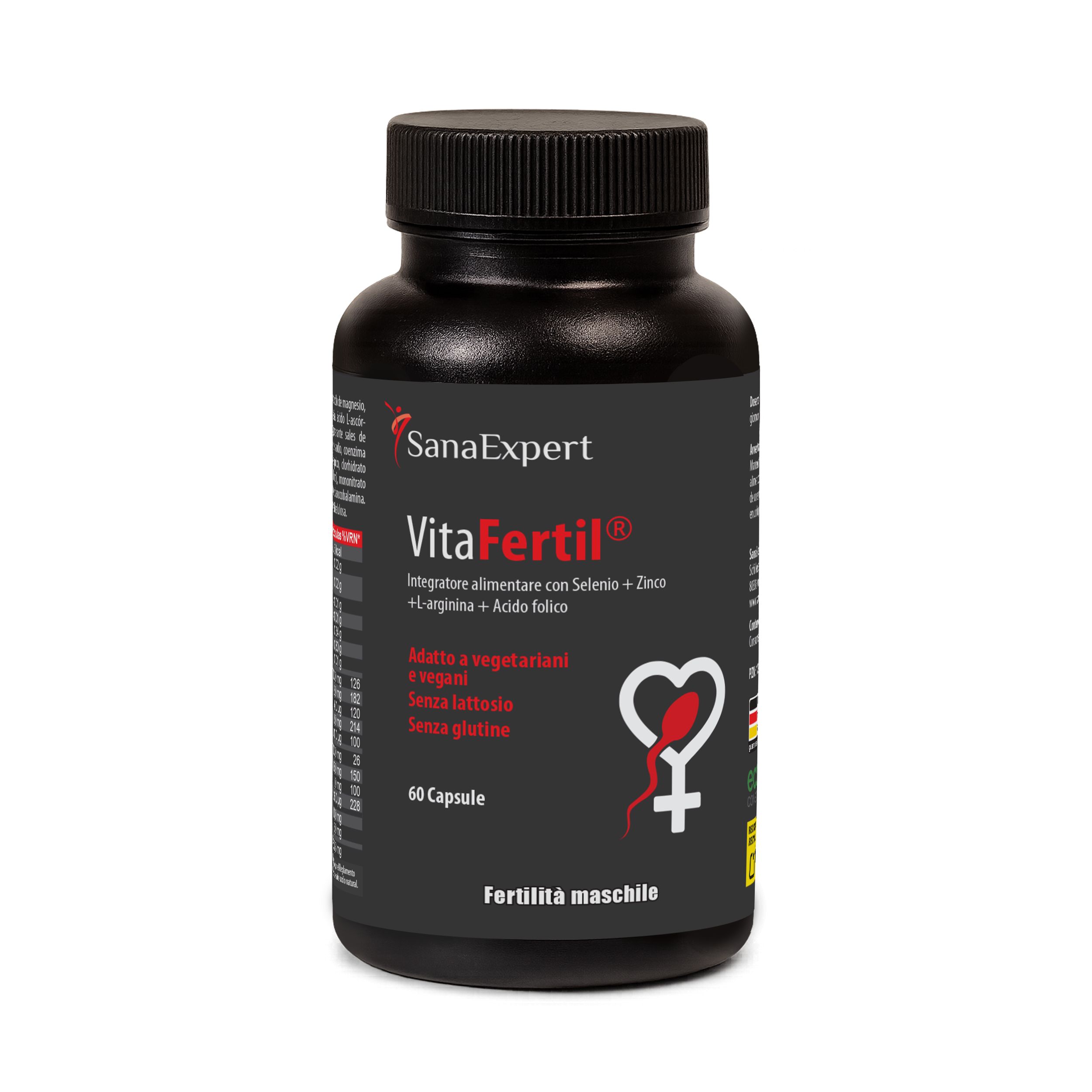 SanaExpert VitaFertil – con L-arginina, selenio, zinco, acido folico e vitamine importanti