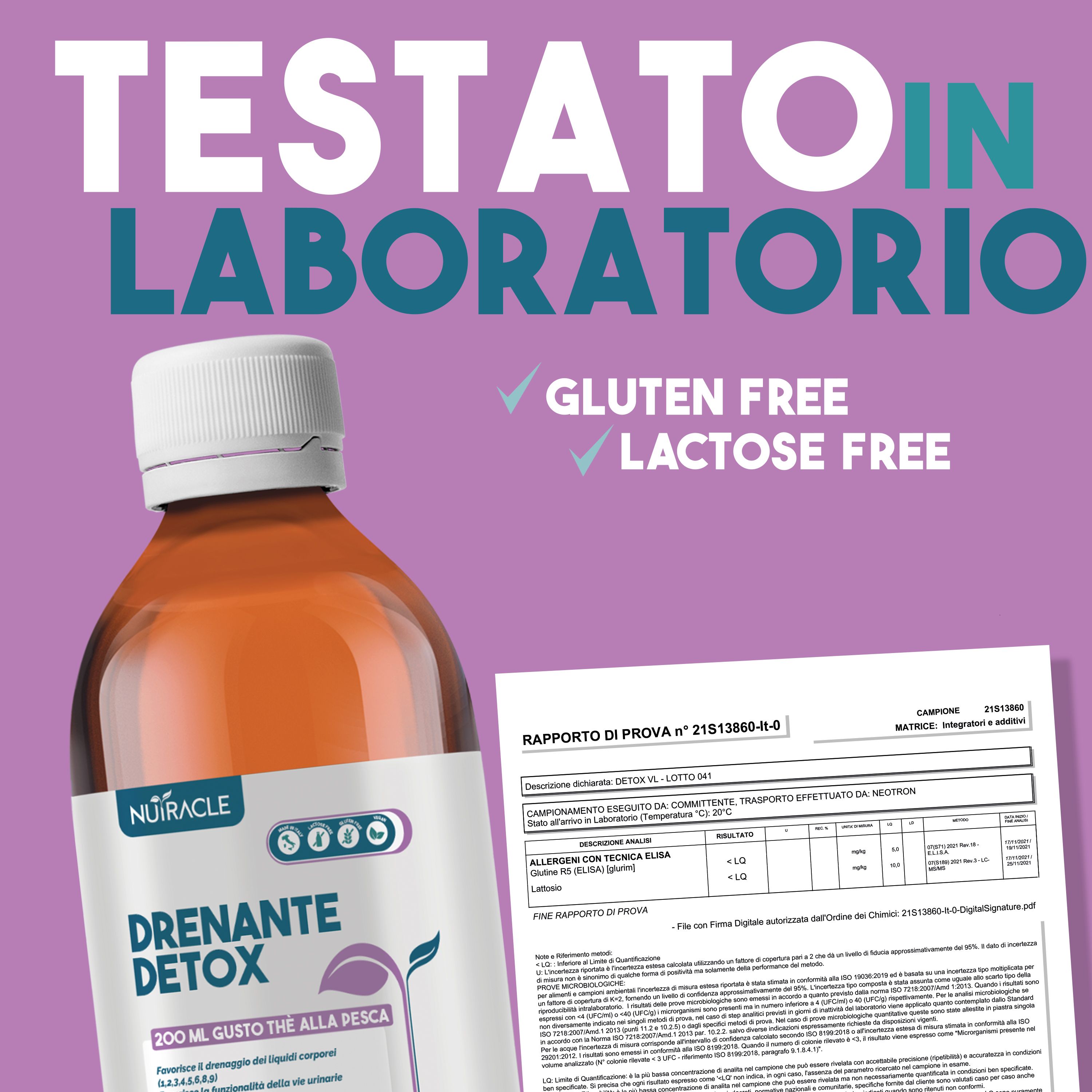 Nutracle Drenante Detox 200 ml Thè alla pesca
