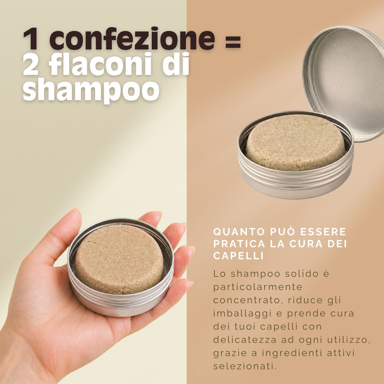 VitalizeNature Earth's Dew Shampoo Bar – Per capelli secchi con olio di ricino