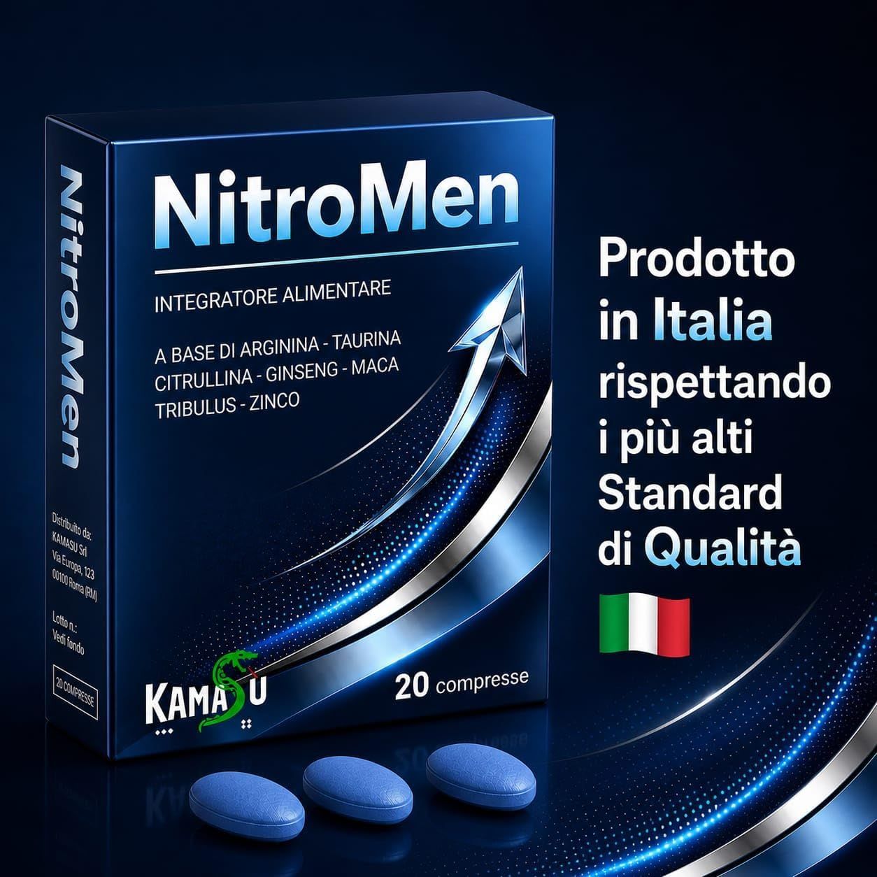 Integratore Uomo -Maca , Arginina, Citrullina,, Tribulus e Zinco energia sessuale uomo