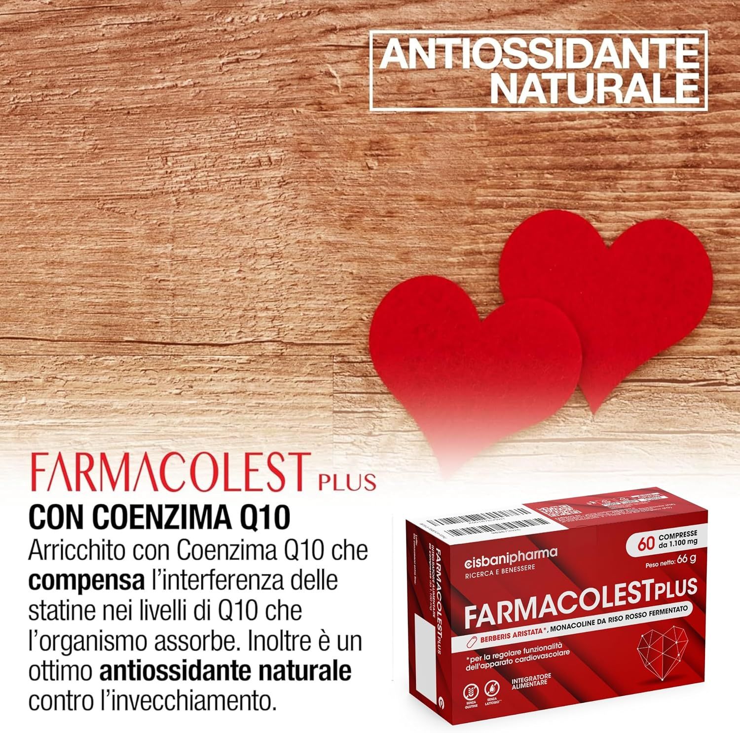 Cisbani Pharma Farmacolest Plus con Coenzima Q10, un antiossidante naturale.