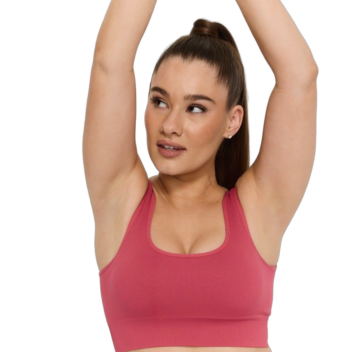 GymBeam Bralette donna senza cuciture in nylon ed elastan con spalline larghe