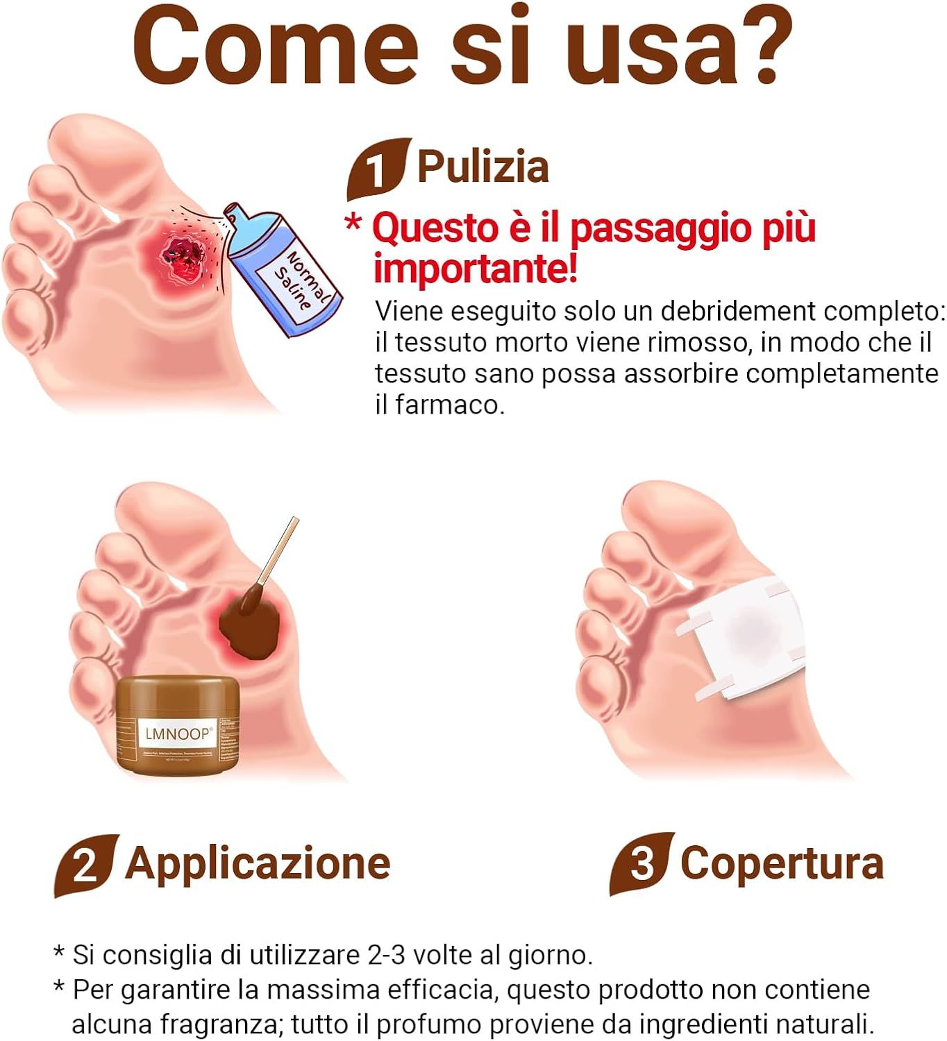 LMNOOP crema per piaghe da decubito e unguento per la cura della pelle