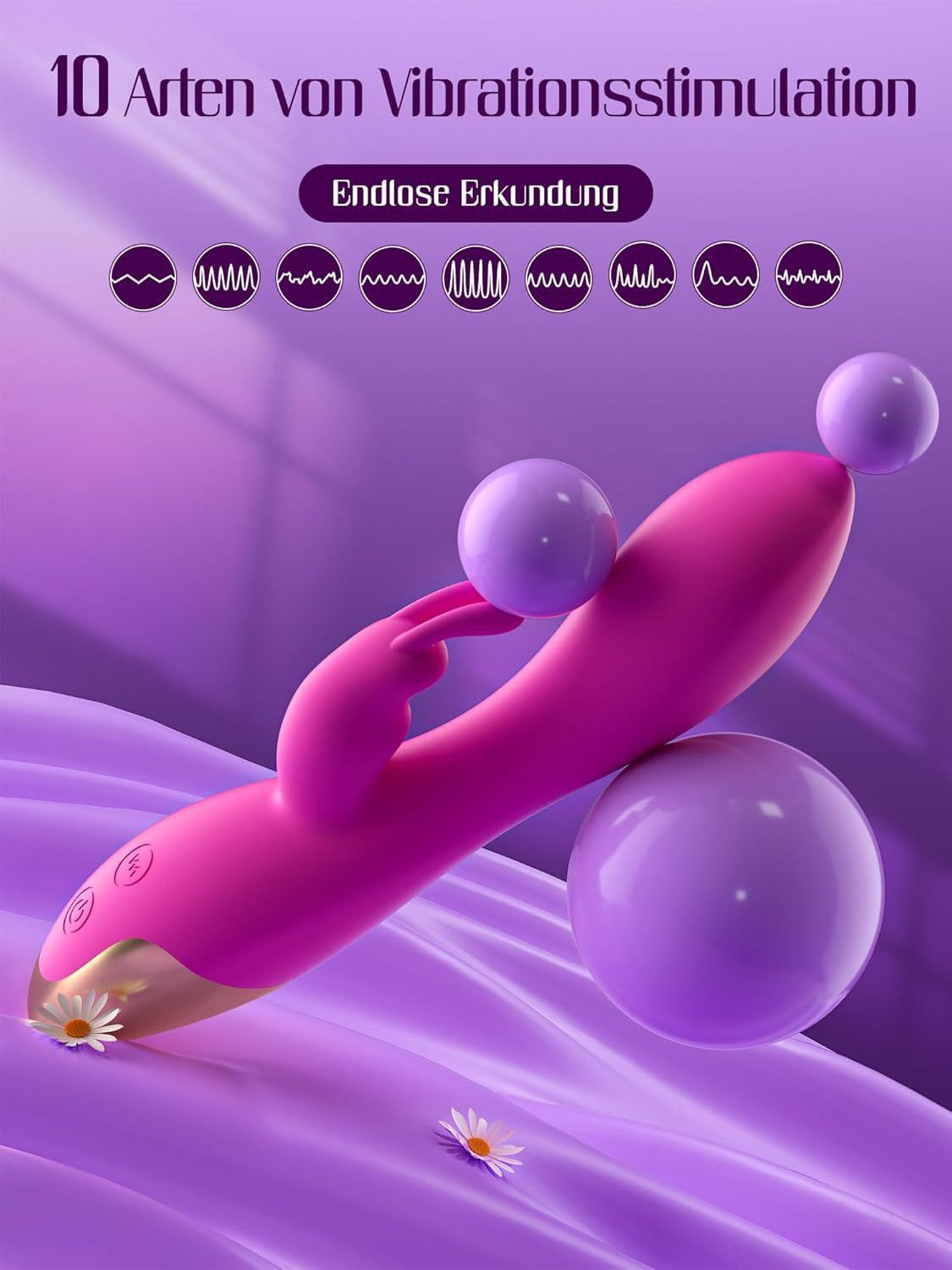 HIVEFUN Vibratore punto G rosa intenso