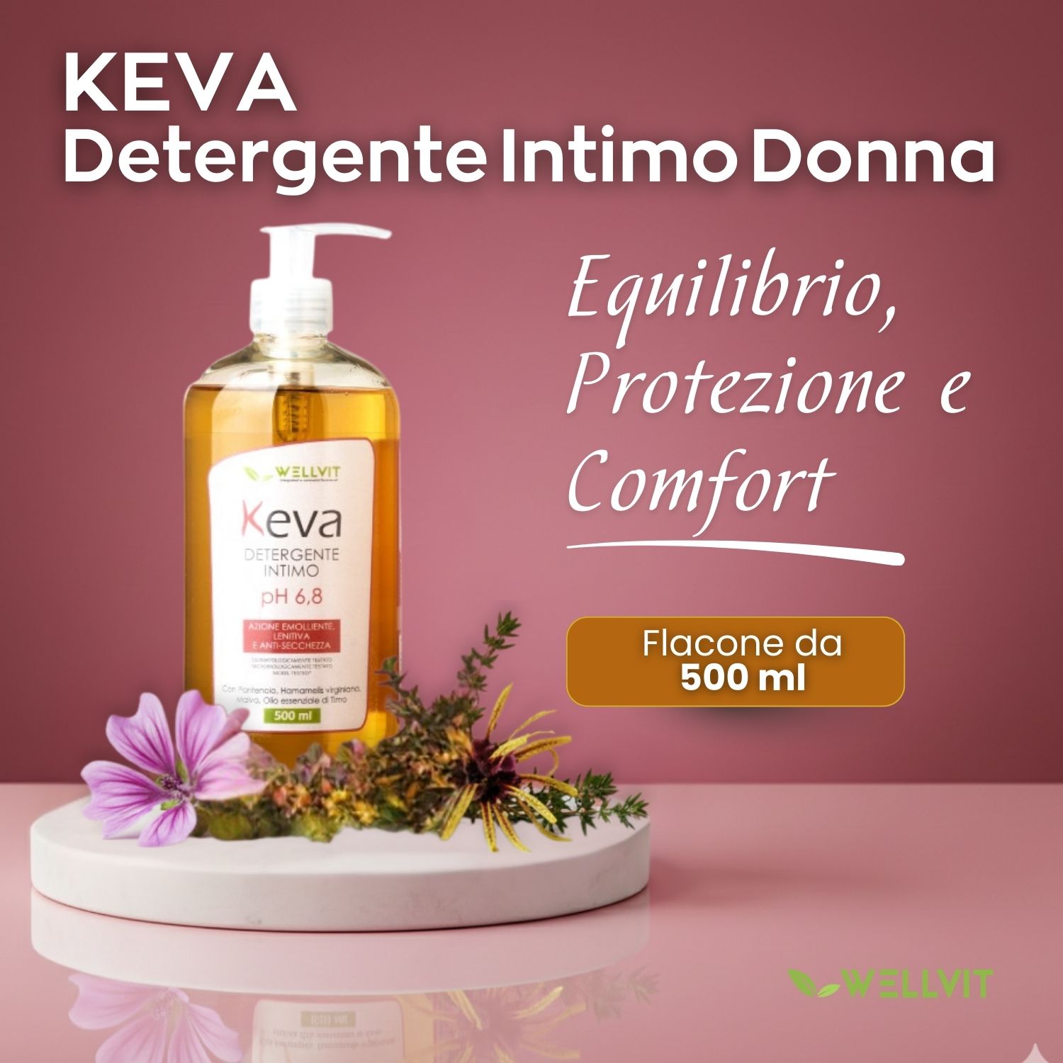 Wellvit Keva Detergente Intimo Femminile pH 6.8
