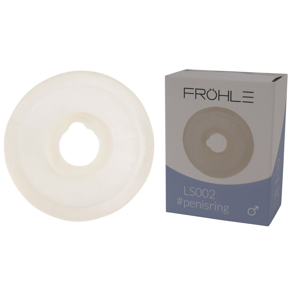 Fröhle LS002 Anello per pene 21 mm accanto alla confezione.