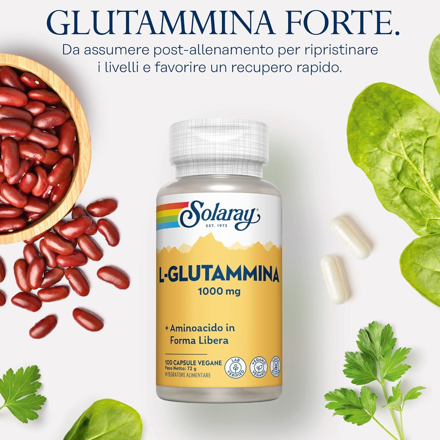 Solaray Capsule di L-Glutammina