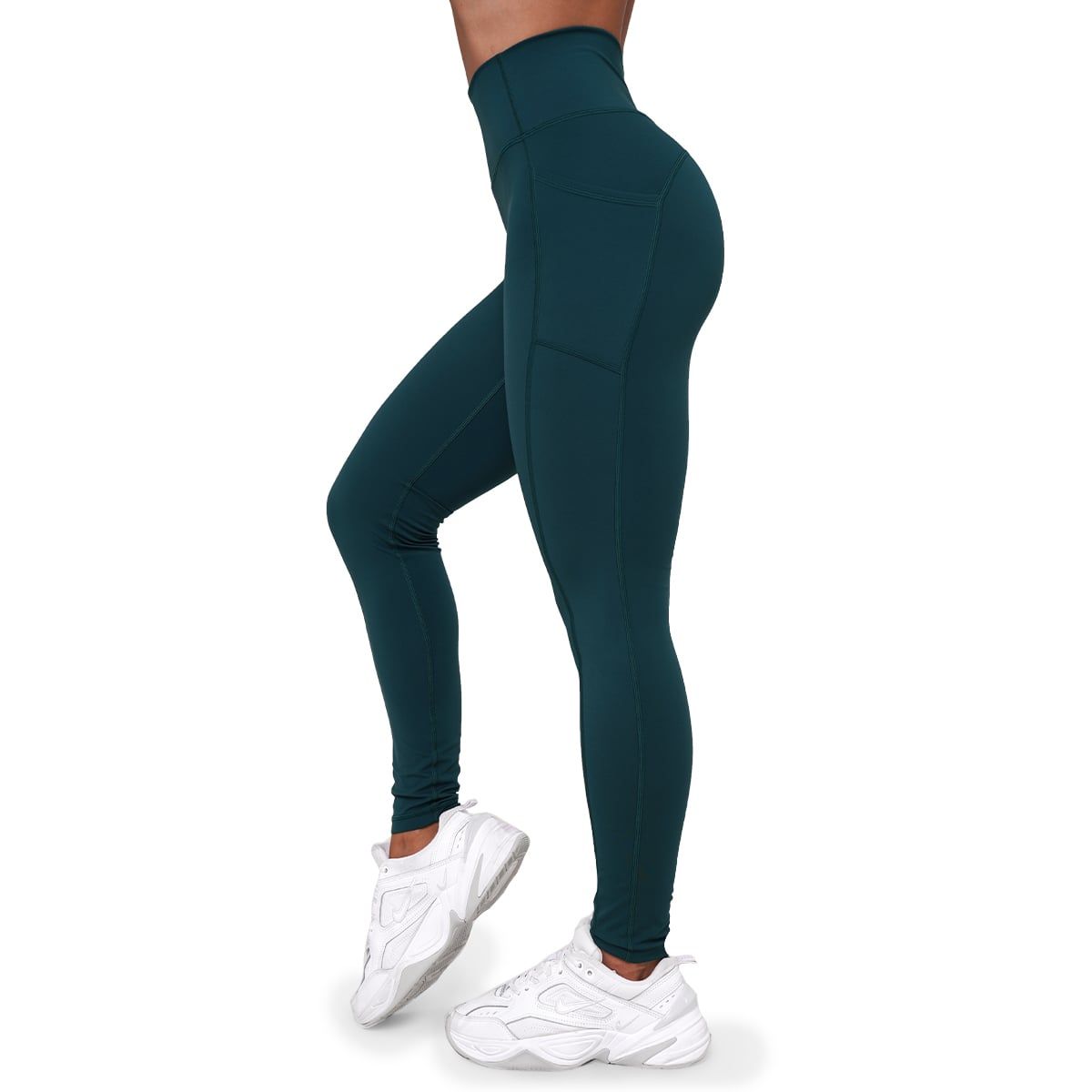 GymBeam Leggings donna Ignite a vita alta verde scuro