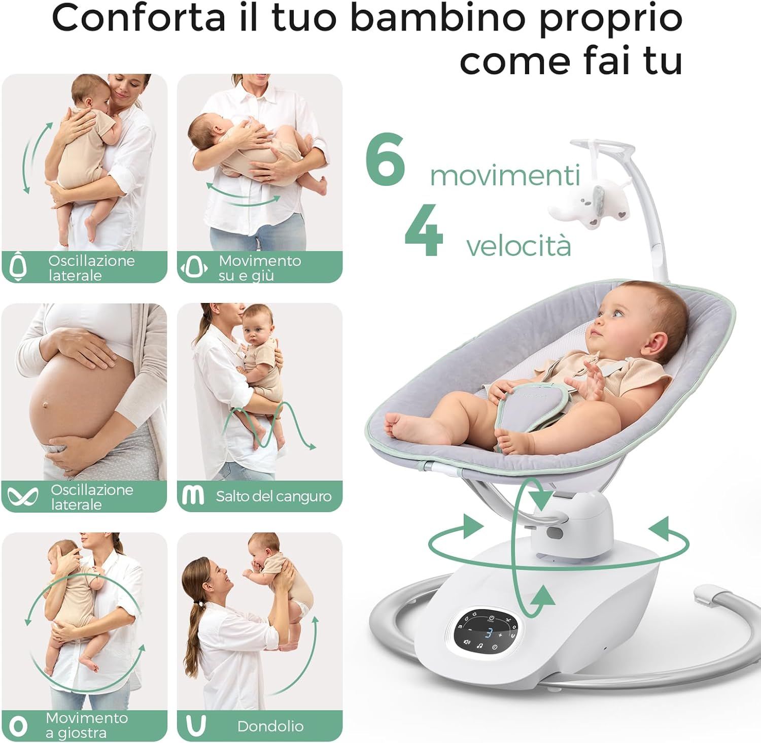 Sdraietta per bambini Momcozy CocoSway