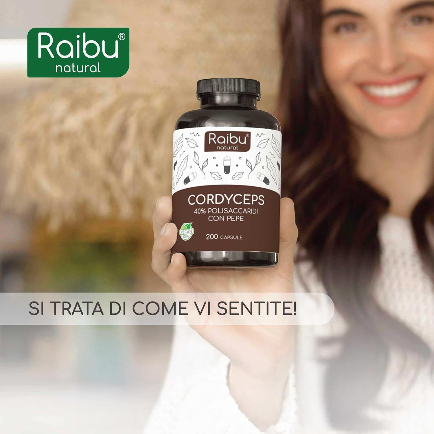 Cordyceps Capsule 700 mg Alto Dosaggio - RAIBU