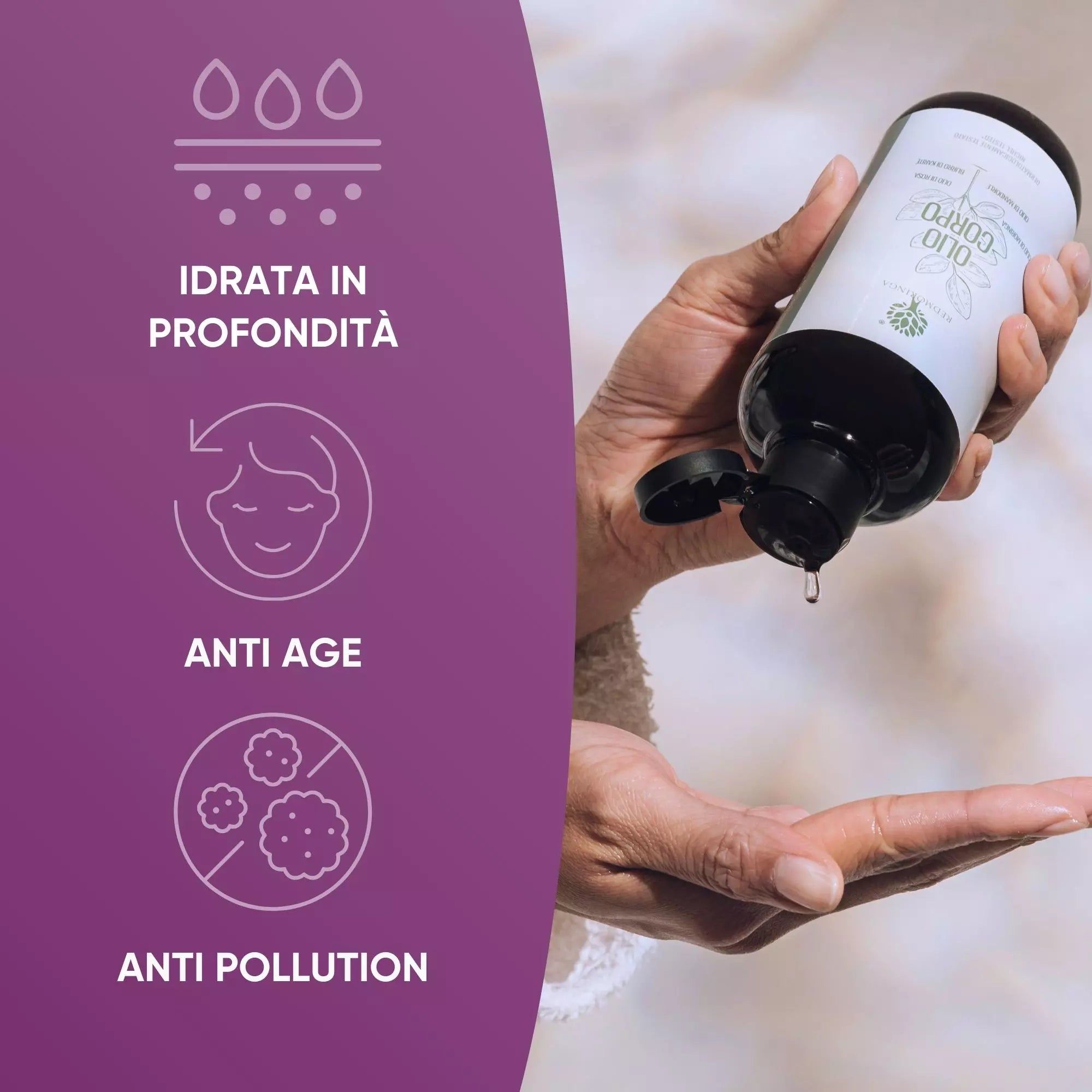 RedMoringa Olio Corpo Nutriente alla Moringa – Elasticizzante e Illuminante