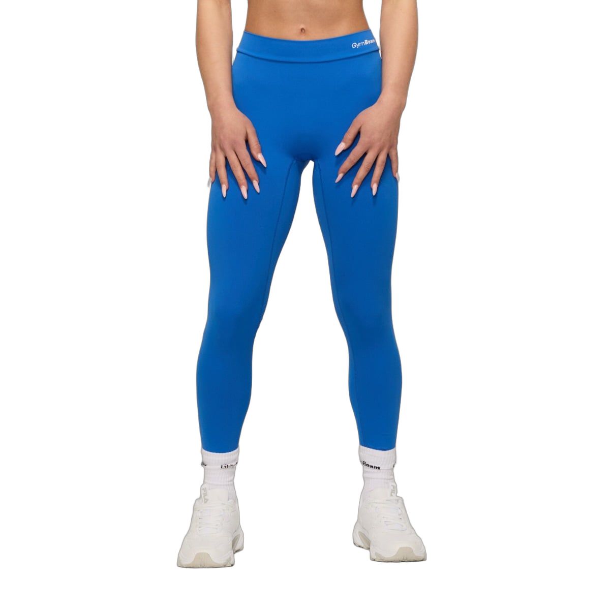 GymBeam Leggings donna lunghi Fierce V-Back vita alta blu
