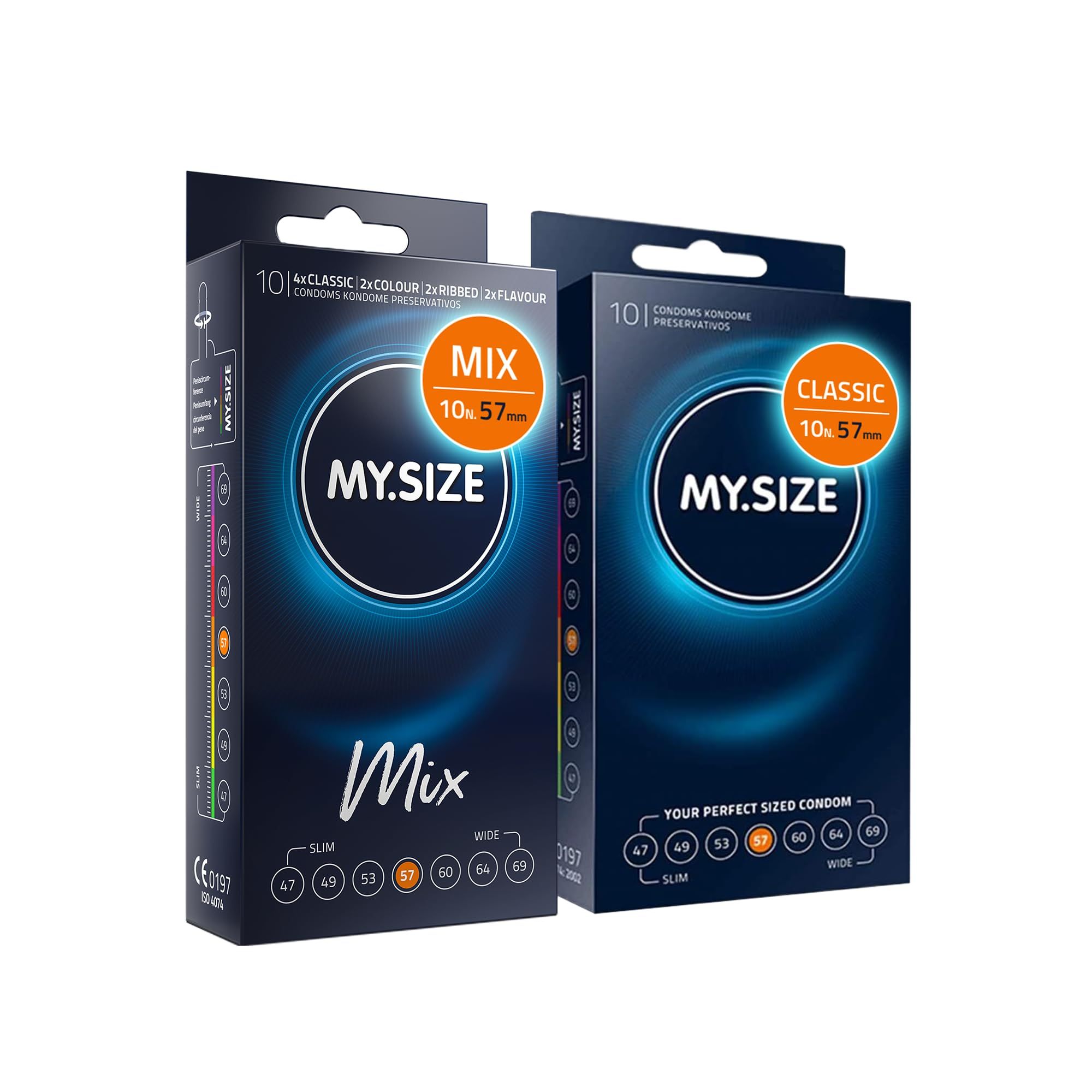 MY.SIZE Mix Set Preservativi Taglia 4 57mm