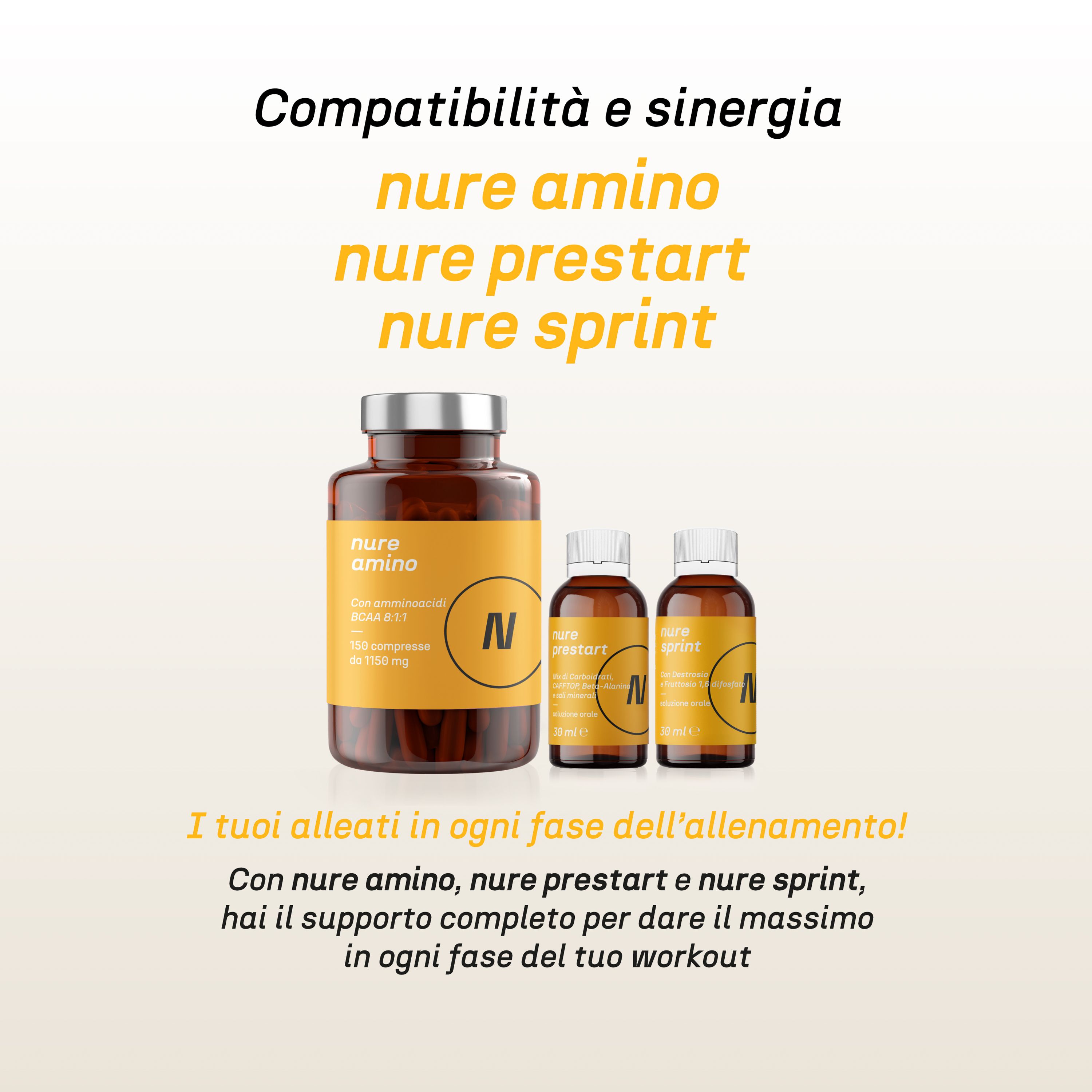 NURE ReBalance - 6 Flaconcini da 30 ml | Post workout, integratore magnesio, potassio