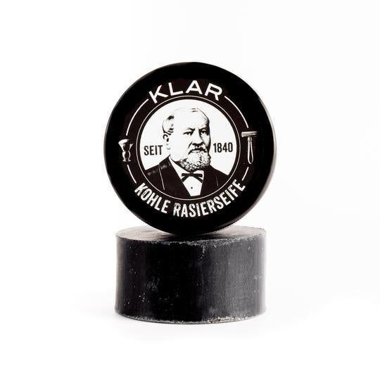 Klar-Seifen - Sapone da Barba Carbone Attivo (senza olio di palma)