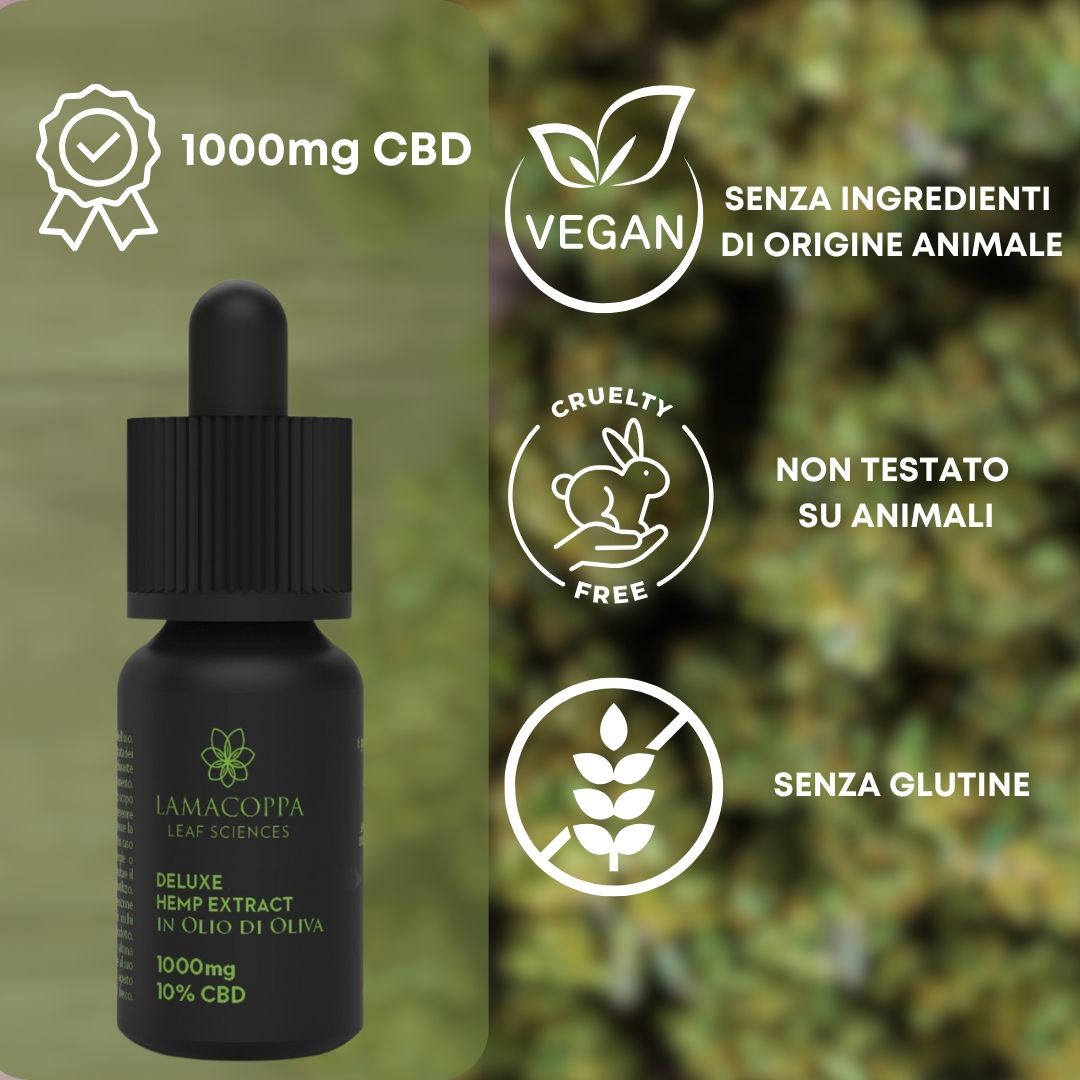 Olio CBD 10% Broad Spectrum Senza THC - Utile per Rilassamento e Sonno