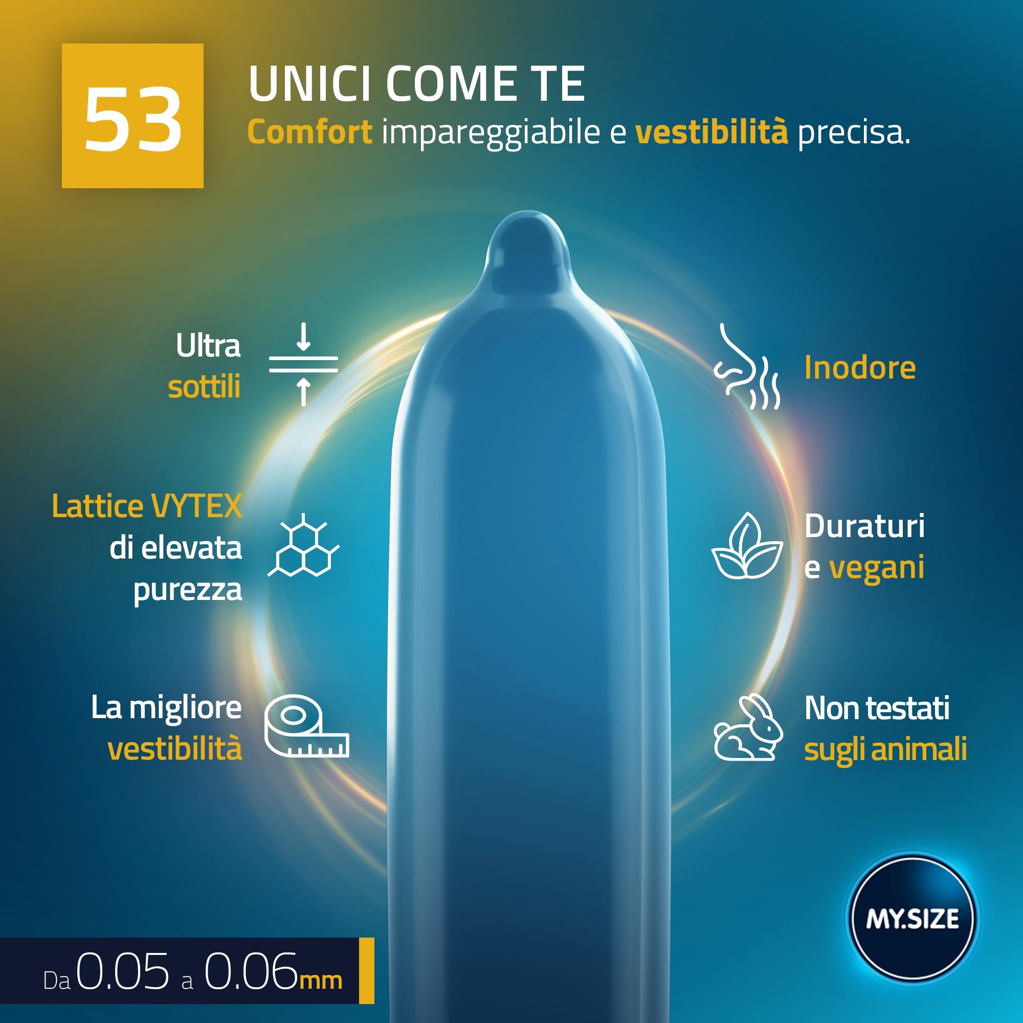 Confezione di preservativi My.Size PRO, misura 53mm.