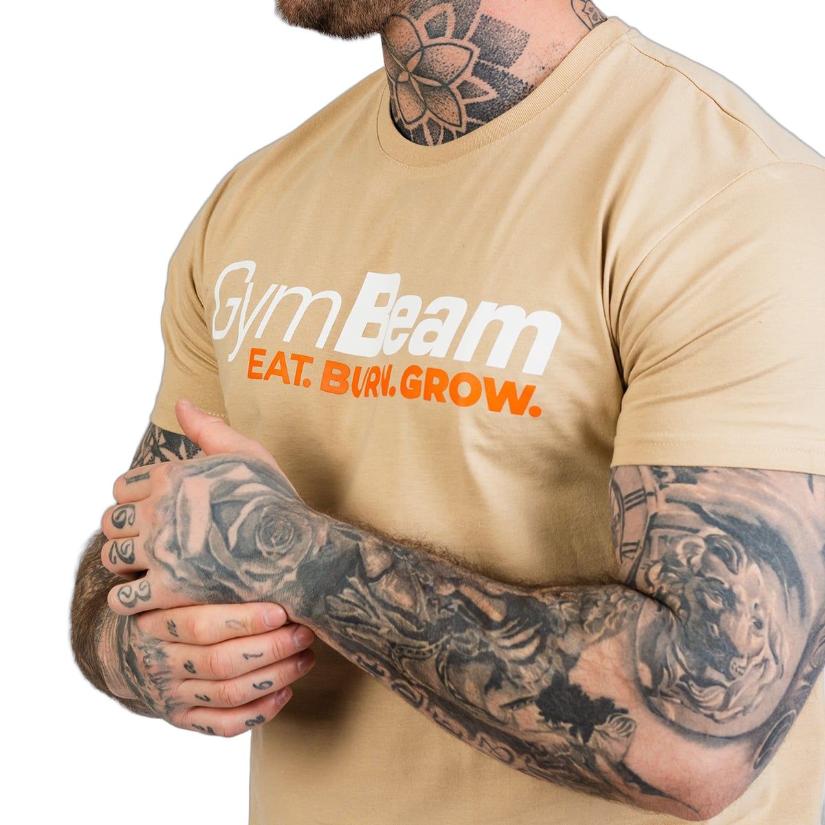 GymBeam T-shirt uomo Grow Sand regular