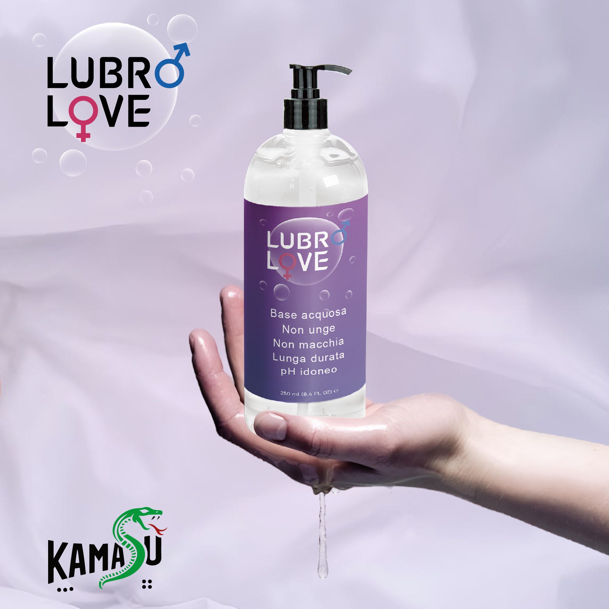 Kamasù LUBRO LOVE Lubrificante Anale e Vaginale a base d'acqua pH neutro Non UNGE