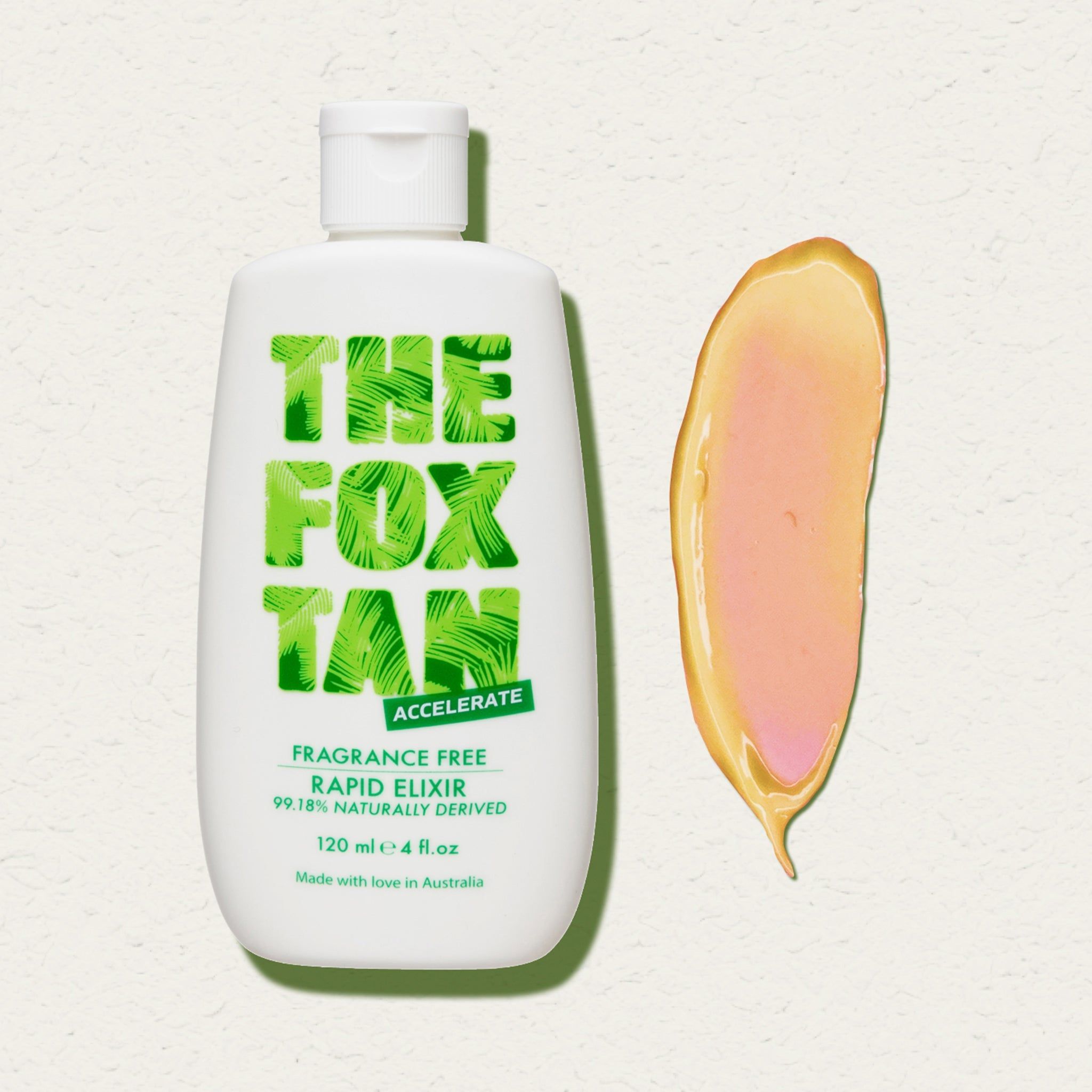 The Fox Tan Fragrance Free Rapid Tanning Elixir, Melanin Booster, abbronzatura rapida, 120ml