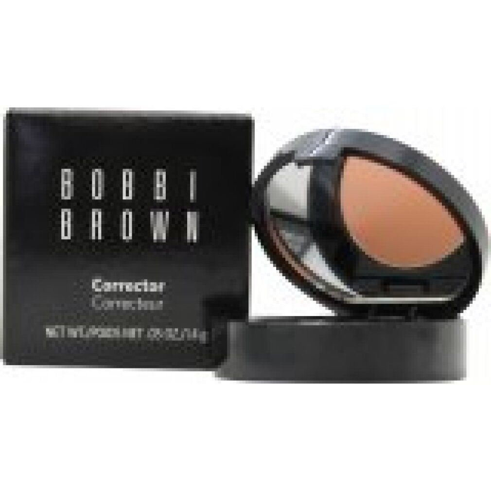 Bobbi Brown Correttore, confezione con specchio. Tonalità marrone. Confezione nera con nome del marchio e nome del prodotto.