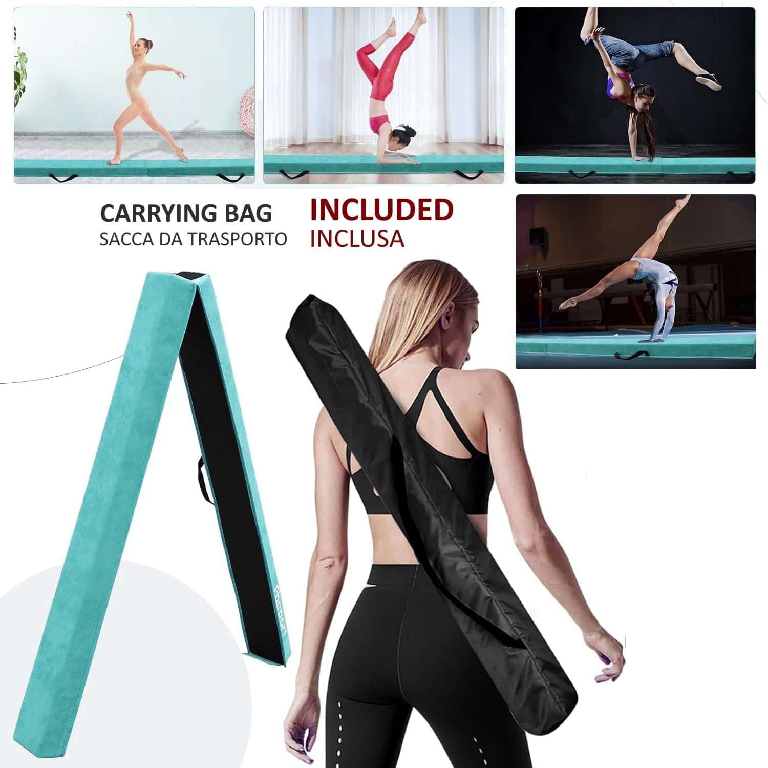 Trave Ginnastica Artistica per Casa Trave di Equilibrio pieghevole