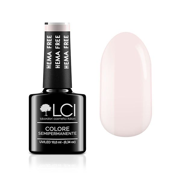 LCI Cosmetics - Smalto Semipermanente - Hema Free LCI - Latte Trasparente Rosino Lattiginoso