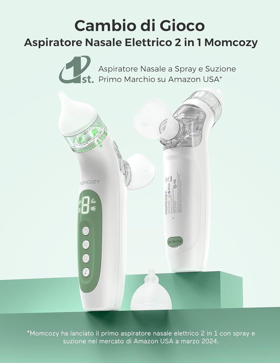 Aspiratore nasale elettrico per bambini Momcozy BreezyClear